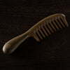 Green sandalwood tooth comb